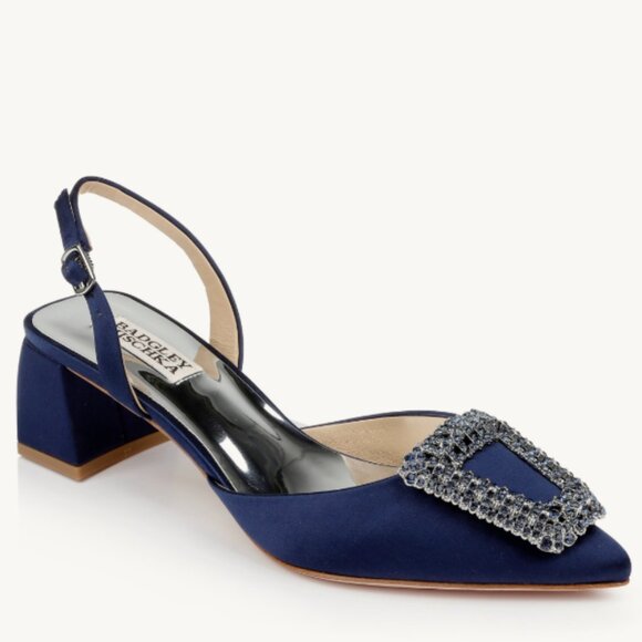 Badgley Mischka Emmie Block Heel Size 8 New - Picture 1 of 12